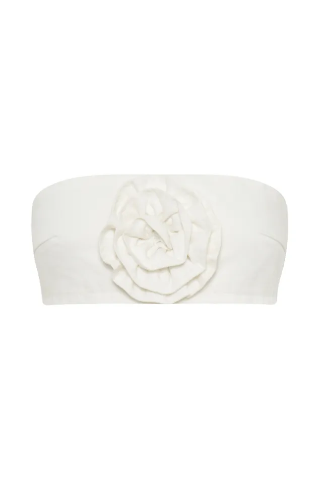 Women Meshki Two Piece Sets Samantha Rose Denim Bandeau 8211 White