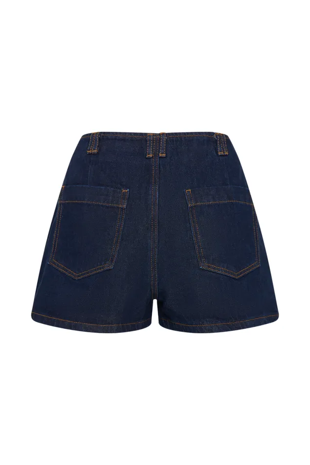 Women Meshki Two Piece Sets Tobias Denim Shorts 8211 Indigo Blue