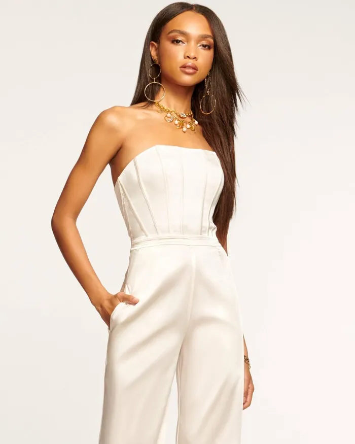 Women Mira Strapless Jumpsuit Soiree Red Ramy Brook Dresses