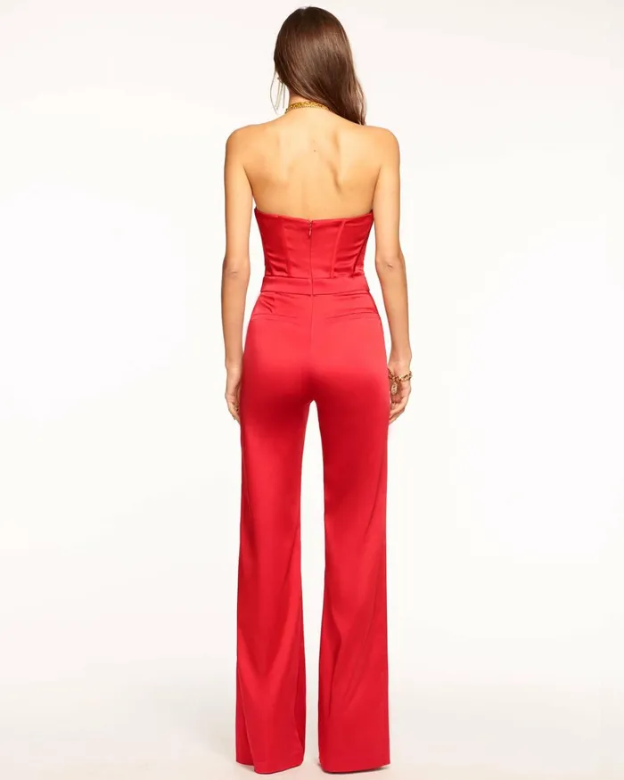 Women Mira Strapless Jumpsuit Soiree Red Ramy Brook Dresses Women Mira Strapless Jumpsuit Soiree Red Ramy Brook Dresses