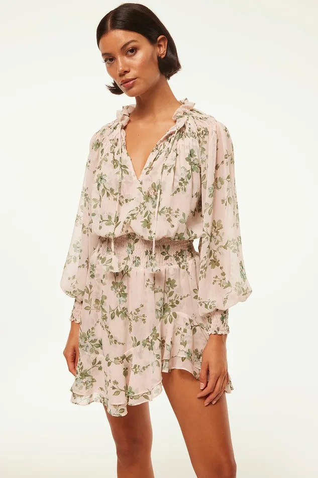 Women MISA Los Angeles Dresses ALMAHA DRESS White Sage Botanica