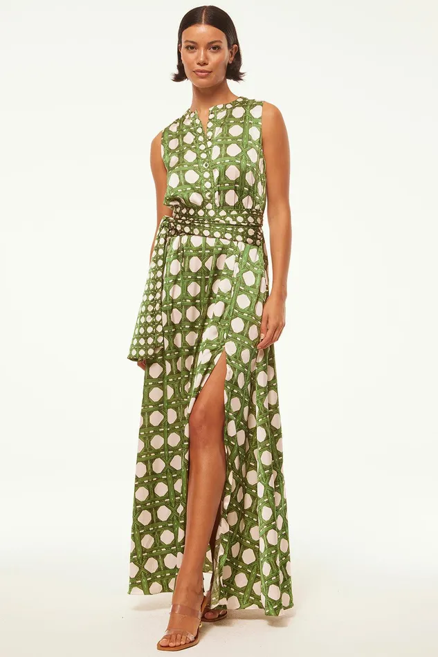 Women MISA Los Angeles Dresses ANABELLA DRESS Rattan Tile Mix