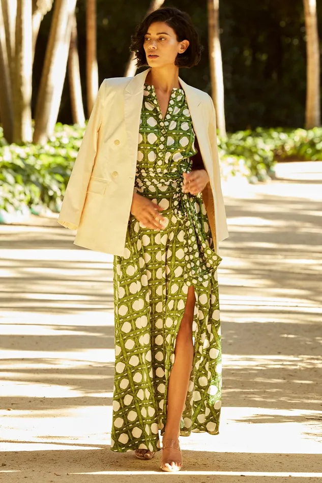 Women MISA Los Angeles Dresses ANABELLA DRESS Rattan Tile Mix