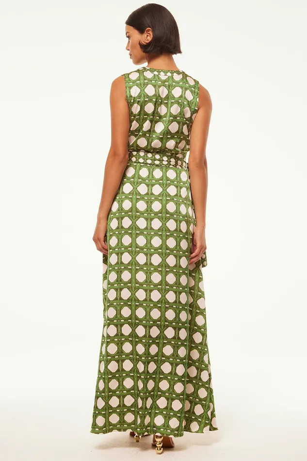 Women MISA Los Angeles Dresses ANABELLA DRESS Rattan Tile Mix
