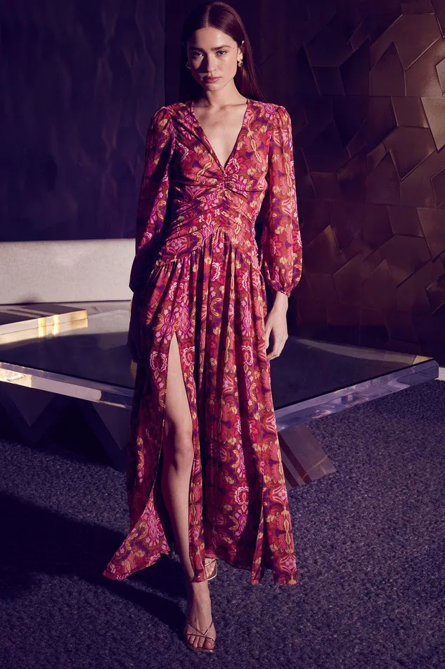 Women MISA Los Angeles Dresses IMELDA DRESS Chic Nostalgic Chiffon