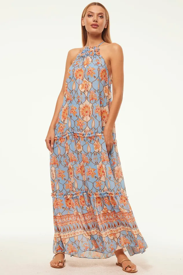 Women MISA Los Angeles Dresses LALA DRESS Caged Floral