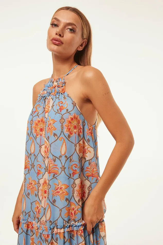 Women MISA Los Angeles Dresses LALA DRESS Caged Floral