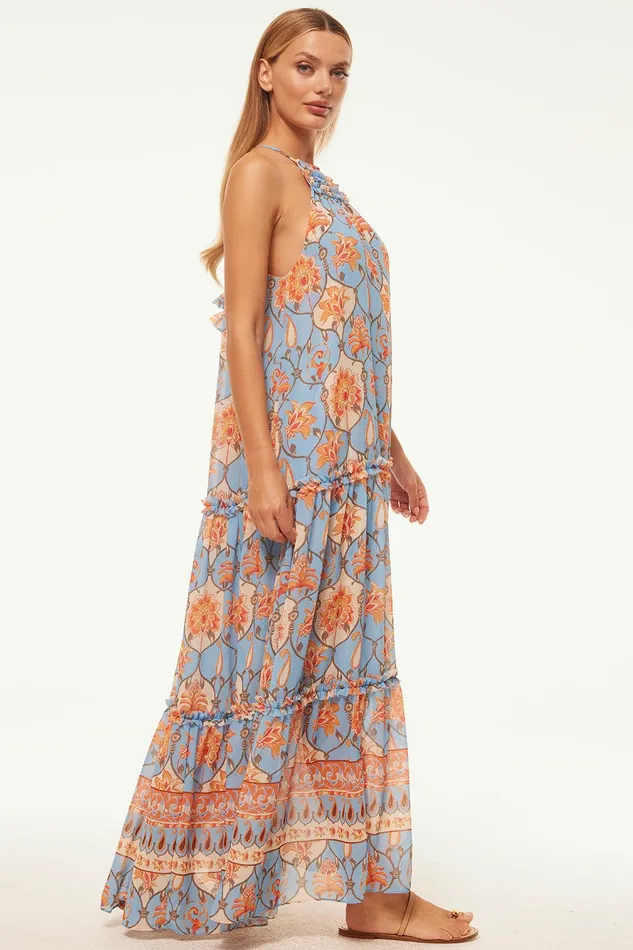 Women MISA Los Angeles Dresses LALA DRESS Caged Floral