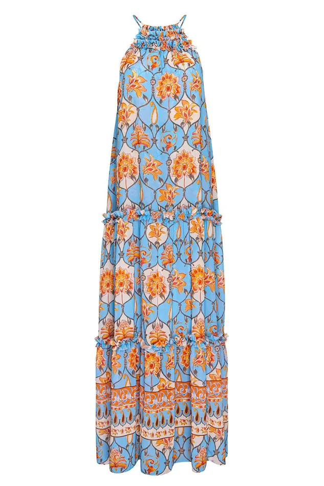 Women MISA Los Angeles Dresses LALA DRESS Caged Floral