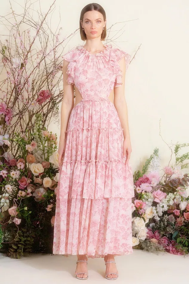 Women MISA Los Angeles Dresses LANA DRESS Pink Verdana