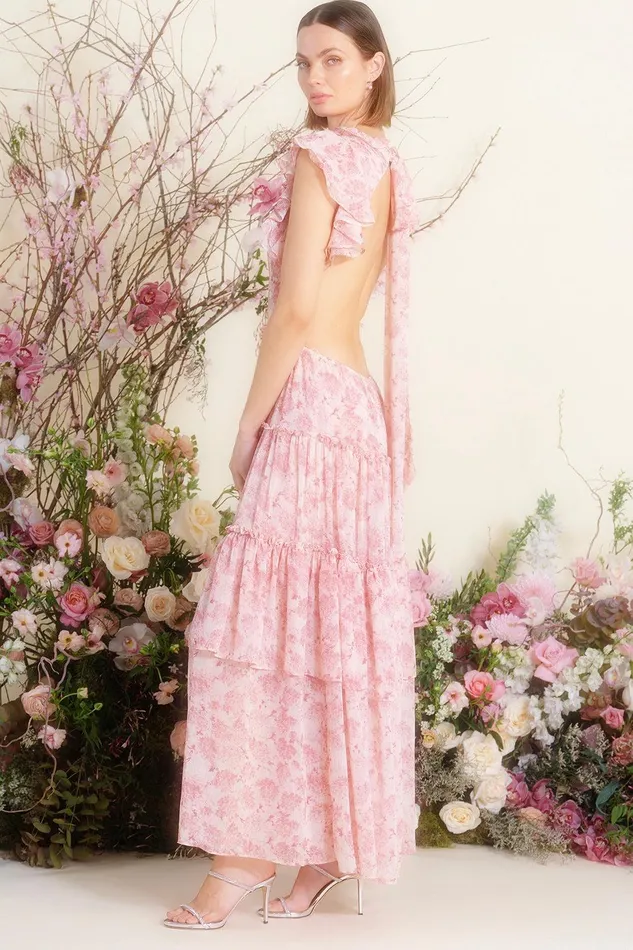 Women MISA Los Angeles Dresses LANA DRESS Pink Verdana