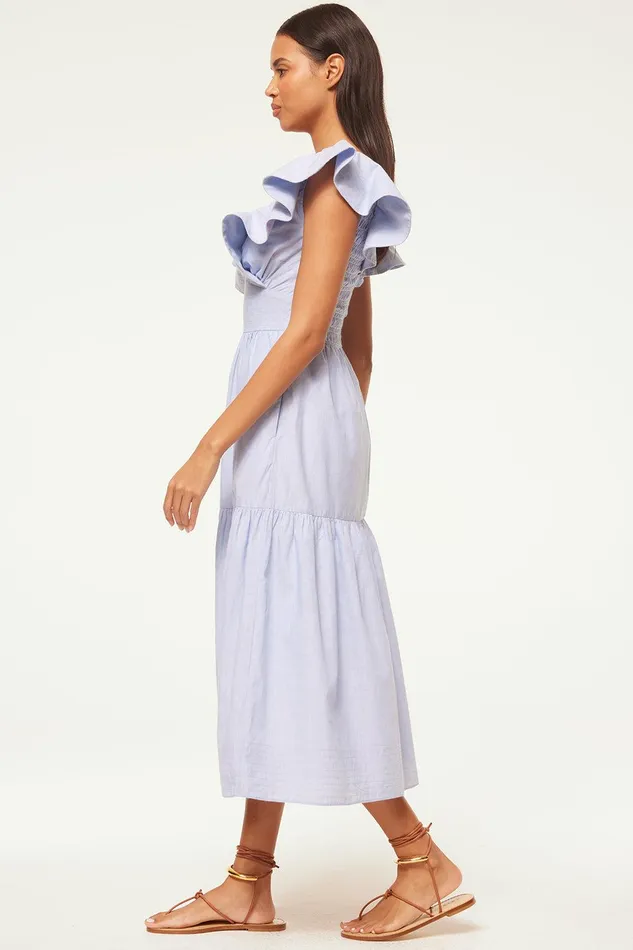 Women MISA Los Angeles Dresses LEONORA DRESS Cotton Trapunto