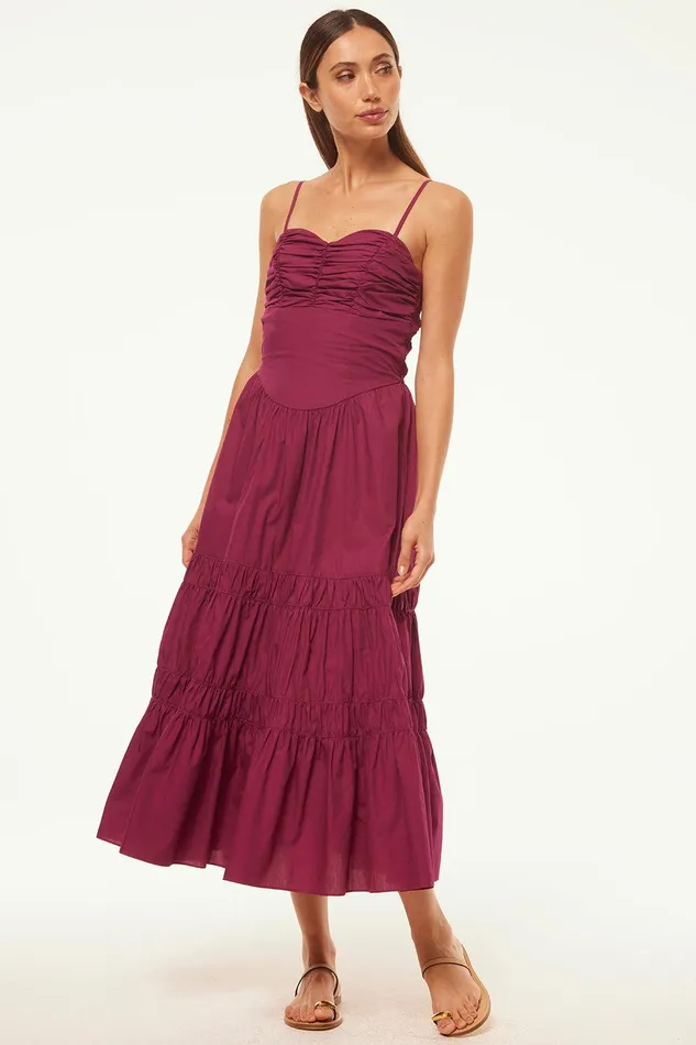 Women MISA Los Angeles Dresses RULA DRESS Orchid Cotton Poplin