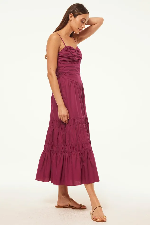 Women MISA Los Angeles Dresses RULA DRESS Orchid Cotton Poplin
