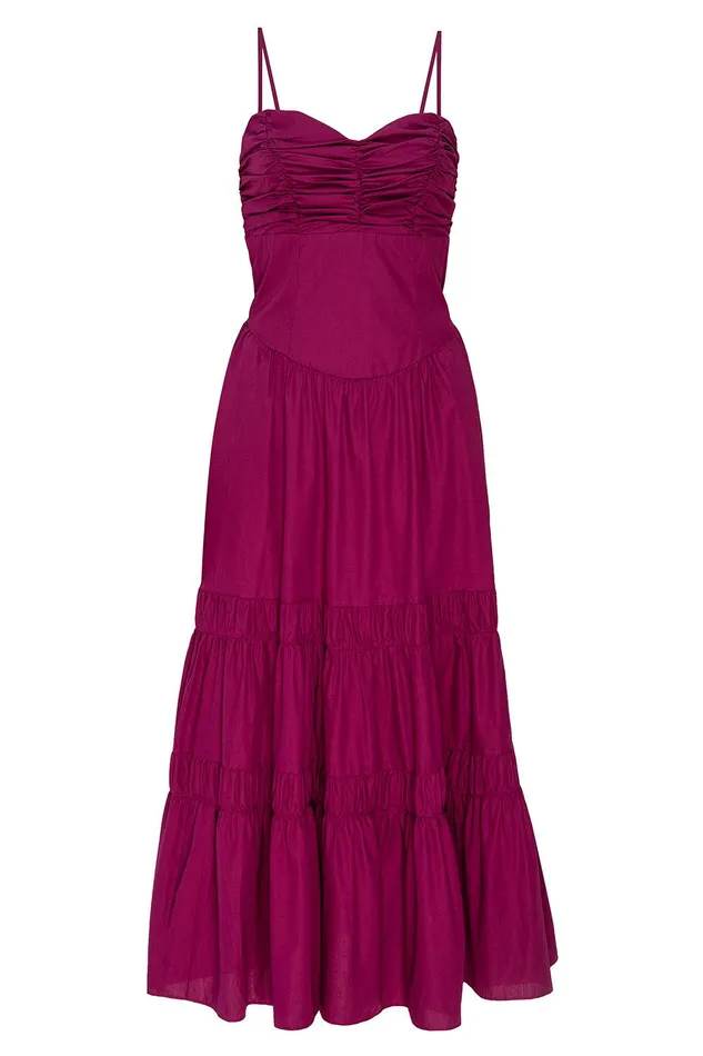 Women MISA Los Angeles Dresses RULA DRESS Orchid Cotton Poplin