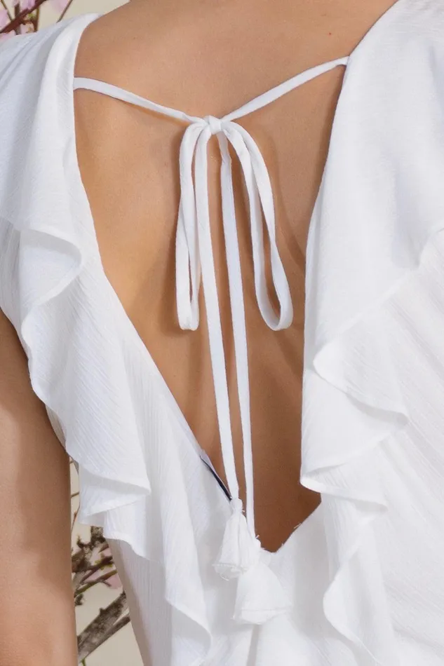 Women MISA Los Angeles Exclusives CLAUDITA DRESS White