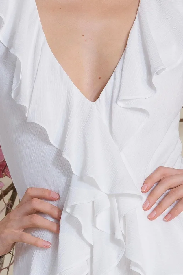 Women MISA Los Angeles Exclusives CLAUDITA DRESS White