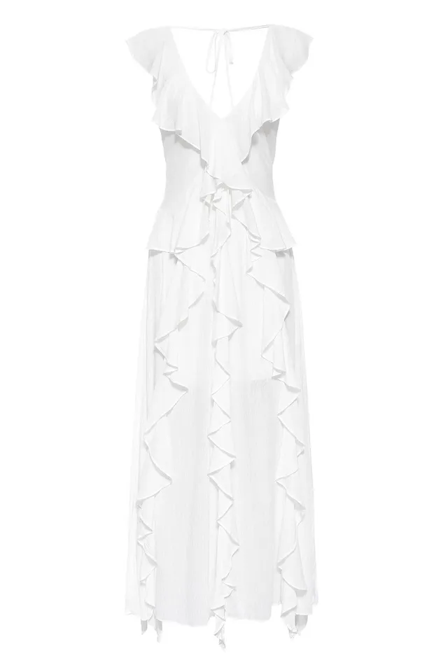 Women MISA Los Angeles Exclusives CLAUDITA DRESS White