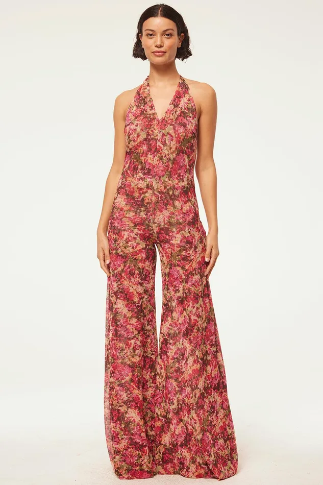 Women MISA Los Angeles Jumpsuits and Rompers ANYA JUMPSUIT Sedona Abstract