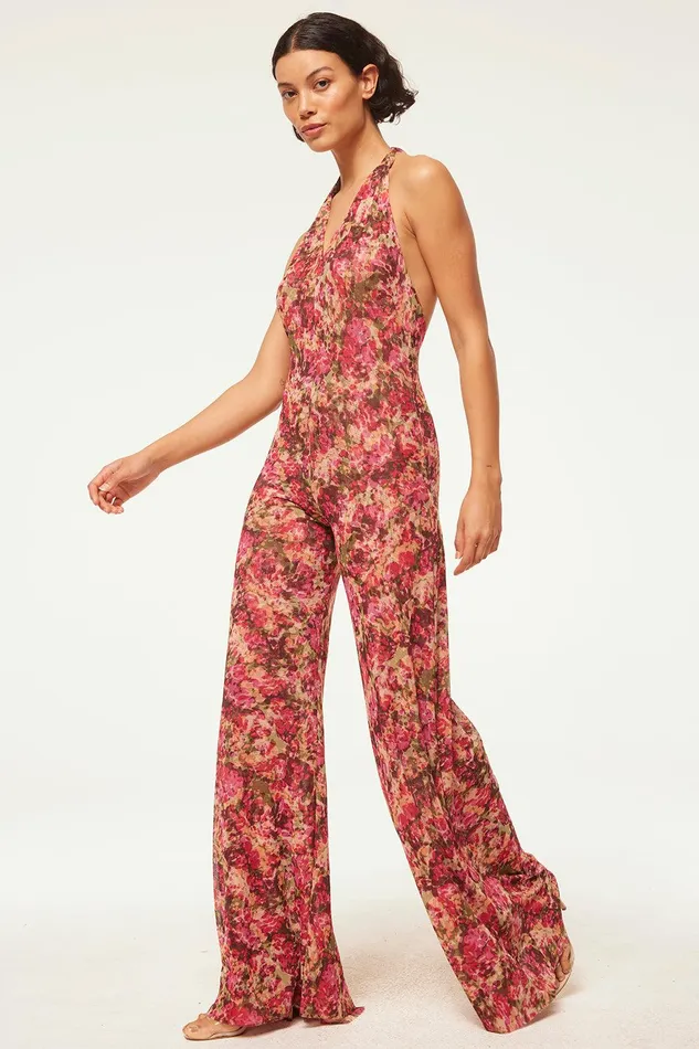 Women MISA Los Angeles Jumpsuits and Rompers ANYA JUMPSUIT Sedona Abstract