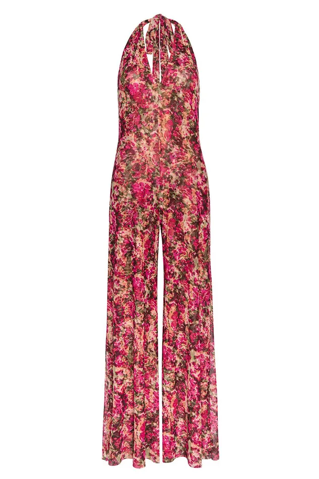 Women MISA Los Angeles Jumpsuits and Rompers ANYA JUMPSUIT Sedona Abstract