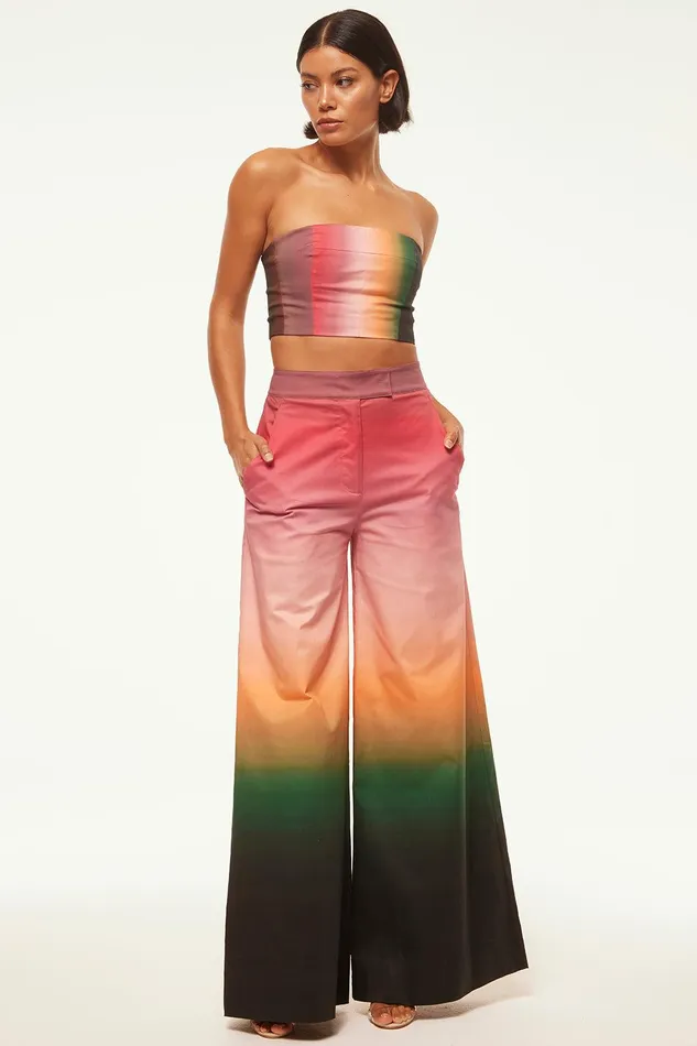 Women MISA Los Angeles Matching Sets CANDY BANDEAU Cali Ombre Cotton