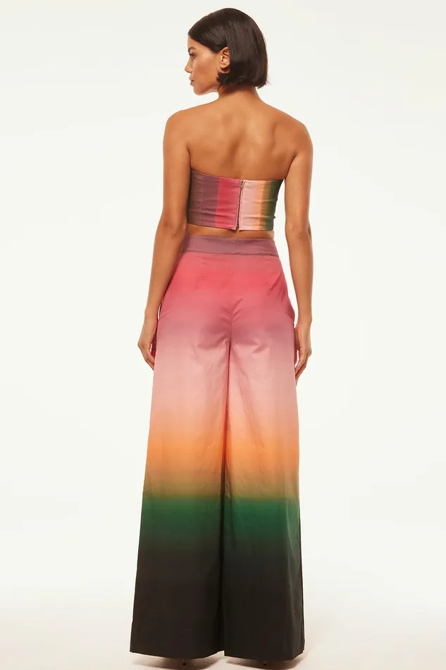 Women MISA Los Angeles Matching Sets CANDY BANDEAU Cali Ombre Cotton
