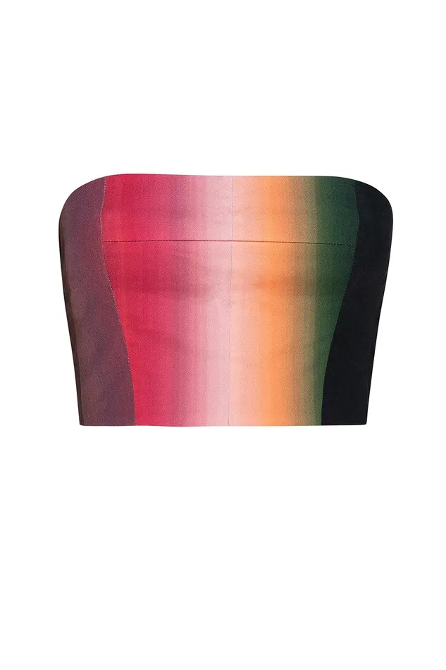 Women MISA Los Angeles Matching Sets CANDY BANDEAU Cali Ombre Cotton