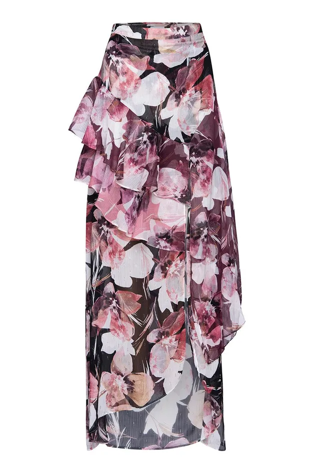 Women MISA Los Angeles Matching Sets FRANCA SKIRT Flora Tropical Mix