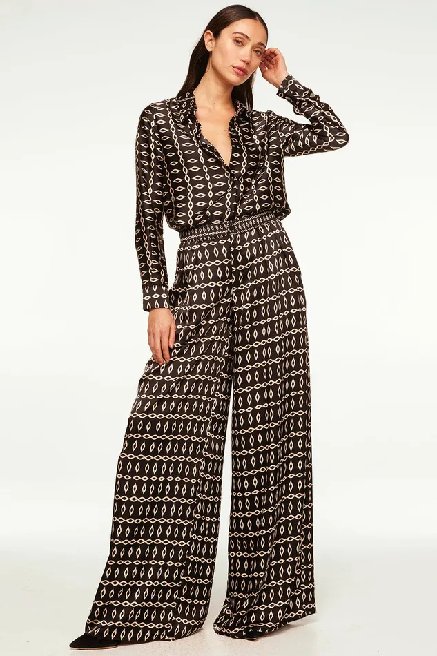 Women MISA Los Angeles Matching Sets LEMOR PANT Go West Geo Mix