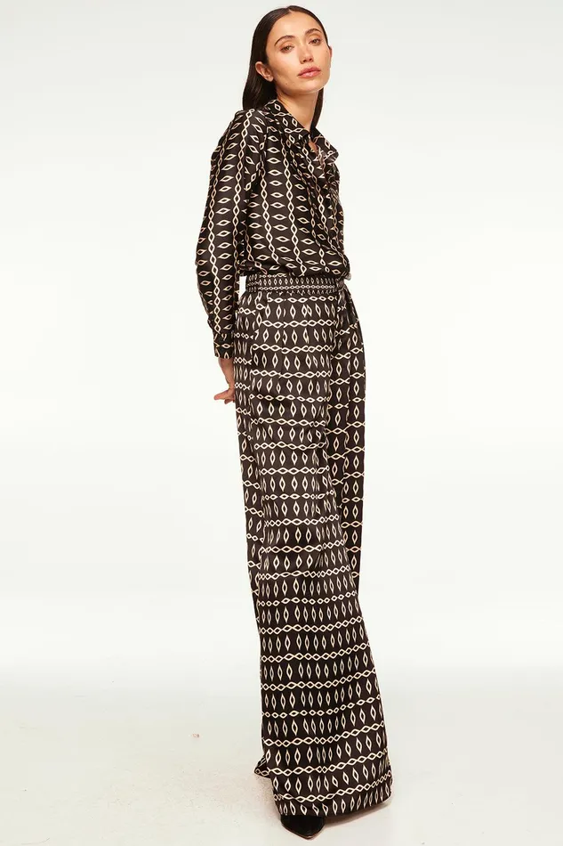 Women MISA Los Angeles Matching Sets LEMOR PANT Go West Geo Mix