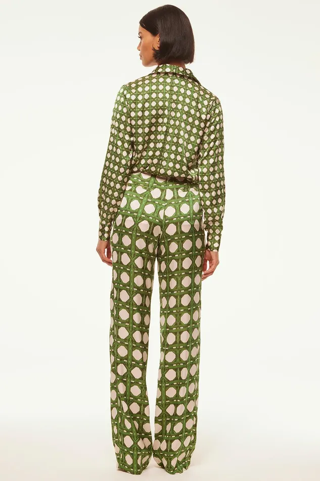 Women MISA Los Angeles Matching Sets RITA PANT Rattan Tile