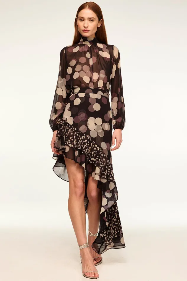 Women MISA Los Angeles Matching Sets SKY SKIRT Polka Dot Mix
