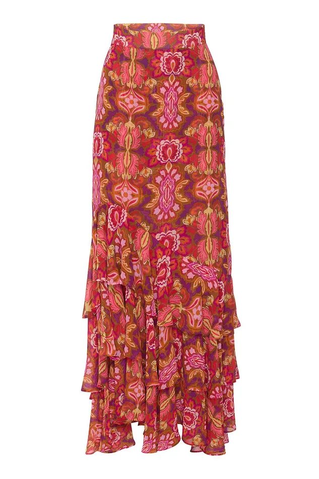 Women MISA Los Angeles Matching Sets VERONIQUE SKIRT Chic Nostalgic Chiffon