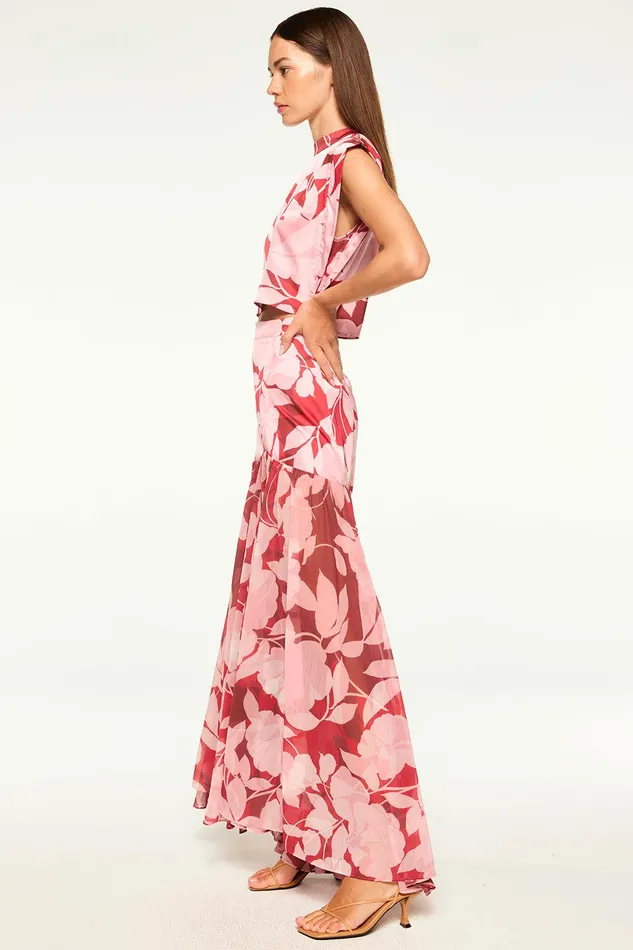 Women MISA Los Angeles Matching Sets YARA SKIRT Flora Rosada Mix