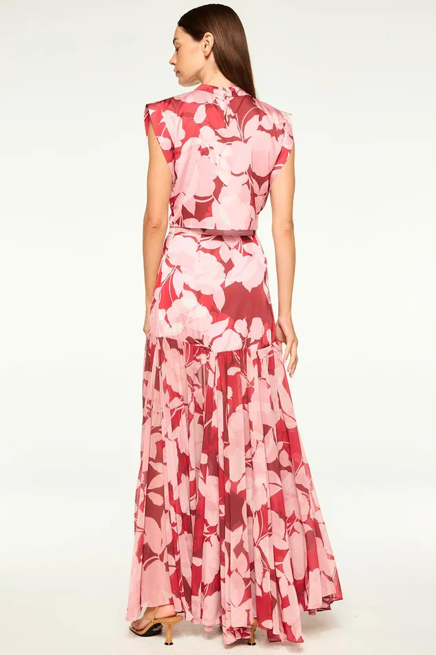 Women MISA Los Angeles Matching Sets YARA SKIRT Flora Rosada Mix