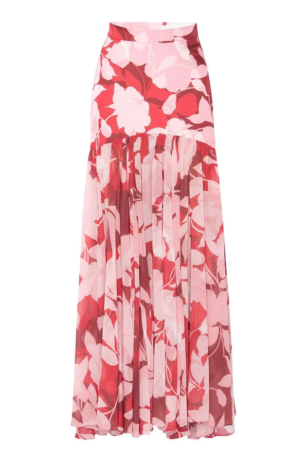 Women MISA Los Angeles Matching Sets YARA SKIRT Flora Rosada Mix