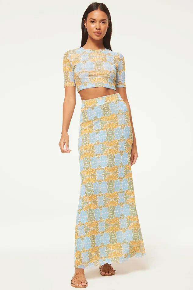 Women MISA Los Angeles Skirts and Shorts EKAT SKIRT Citrus Slice