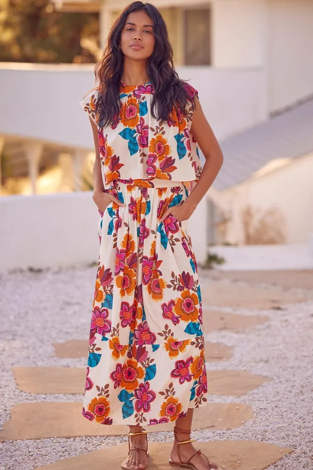Women MISA Los Angeles Tops ALINA TOP Flora Marbella