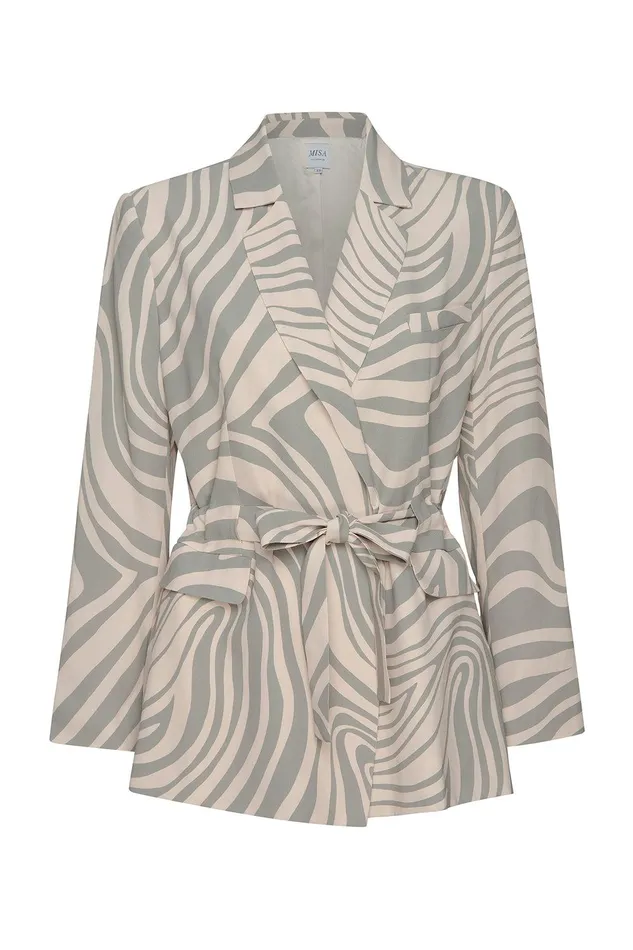 Women MISA Los Angeles Tops KELSEY JACKET Ivory