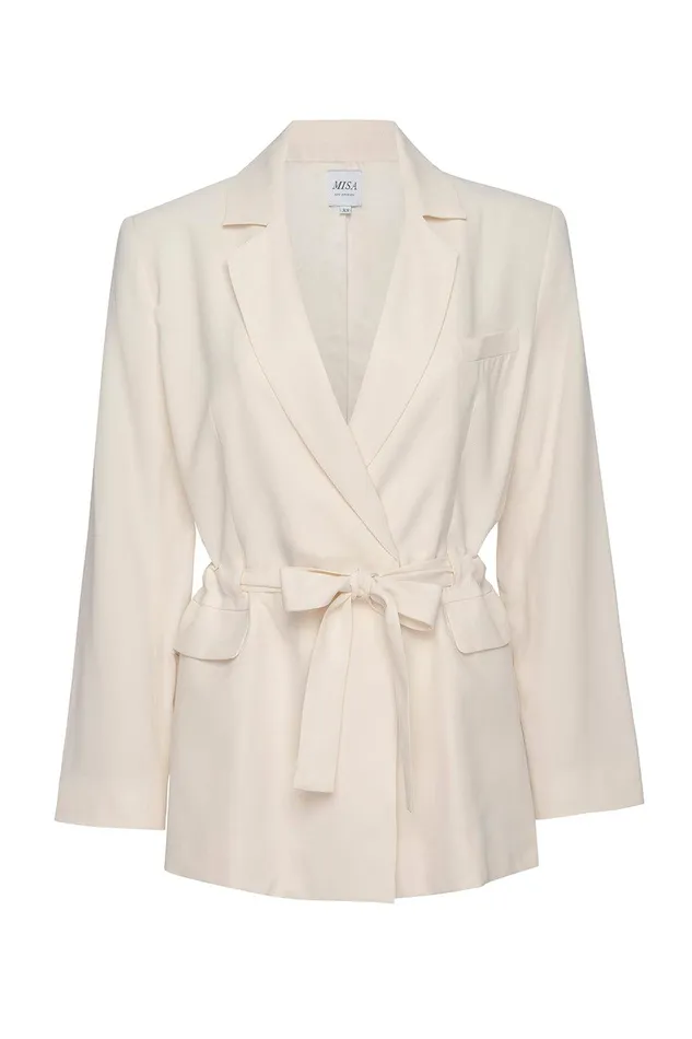 Women MISA Los Angeles Tops KELSEY JACKET Ivory