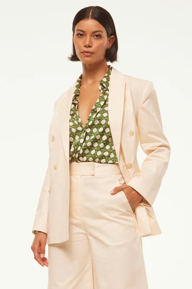 Women MISA Los Angeles Tops VIVA BLAZER Cali Ombre Cotton