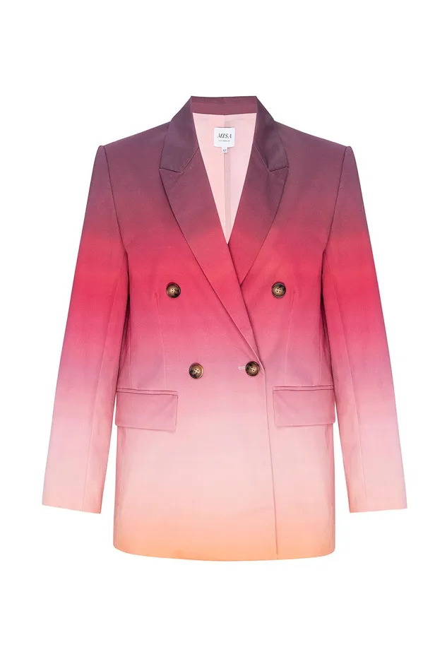 Women MISA Los Angeles Tops VIVA BLAZER Cali Ombre Cotton