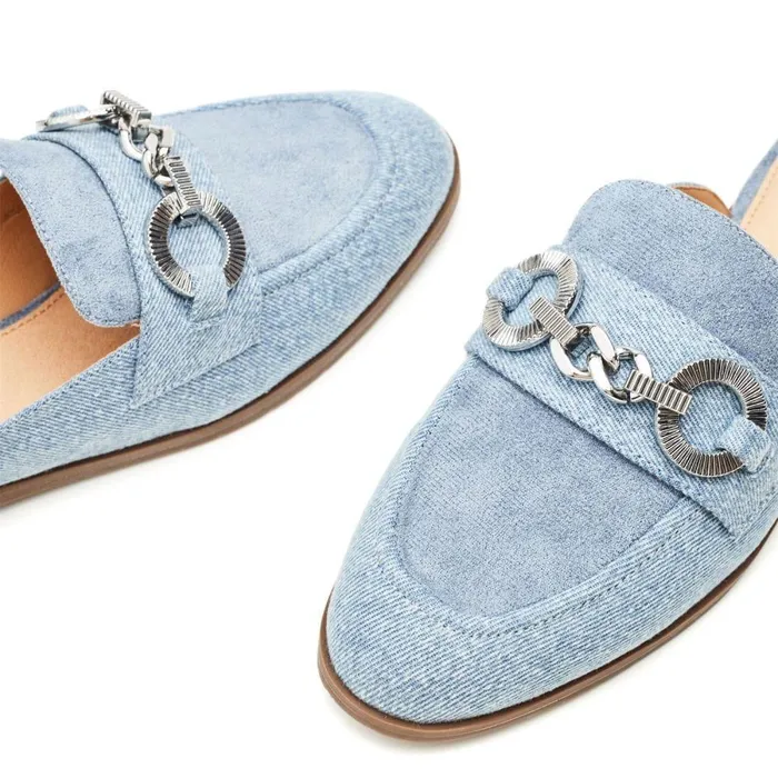 Women Moda In Pelle Casual Shoes Fernne Denim Textile