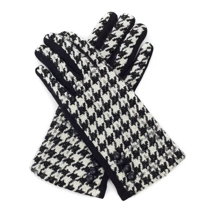 Women Moda In Pelle Gloves Blairglove BlackWhite Textile Women Moda In Pelle Gloves Blairglove BlackWhite Textile