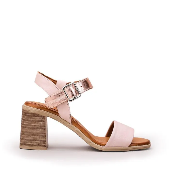 Women Moda In Pelle Heeled Sandals Maila Cameo Leather