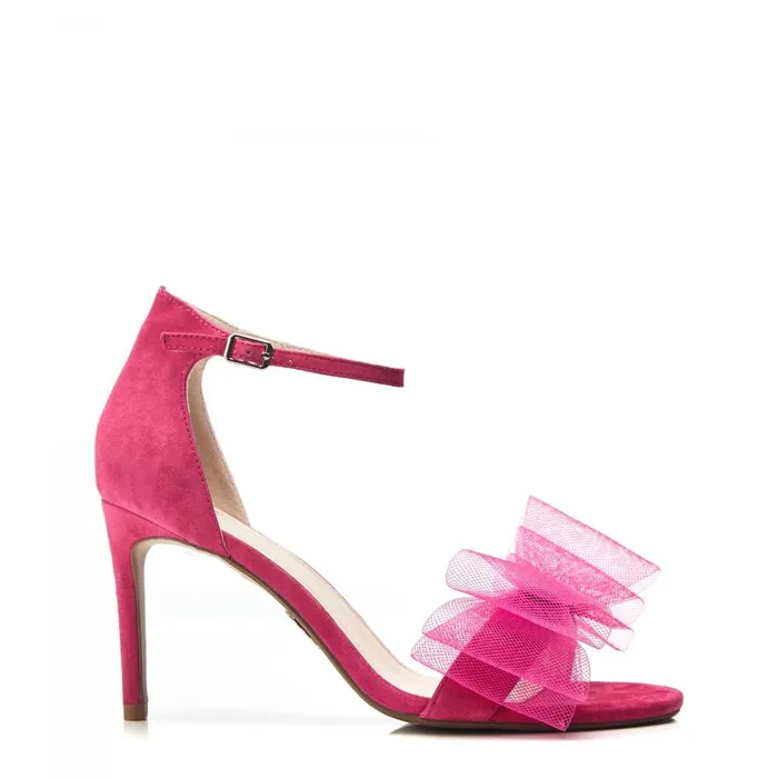Women Moda In Pelle Mid Heel Shoes Raeleigh Raspberry Suede