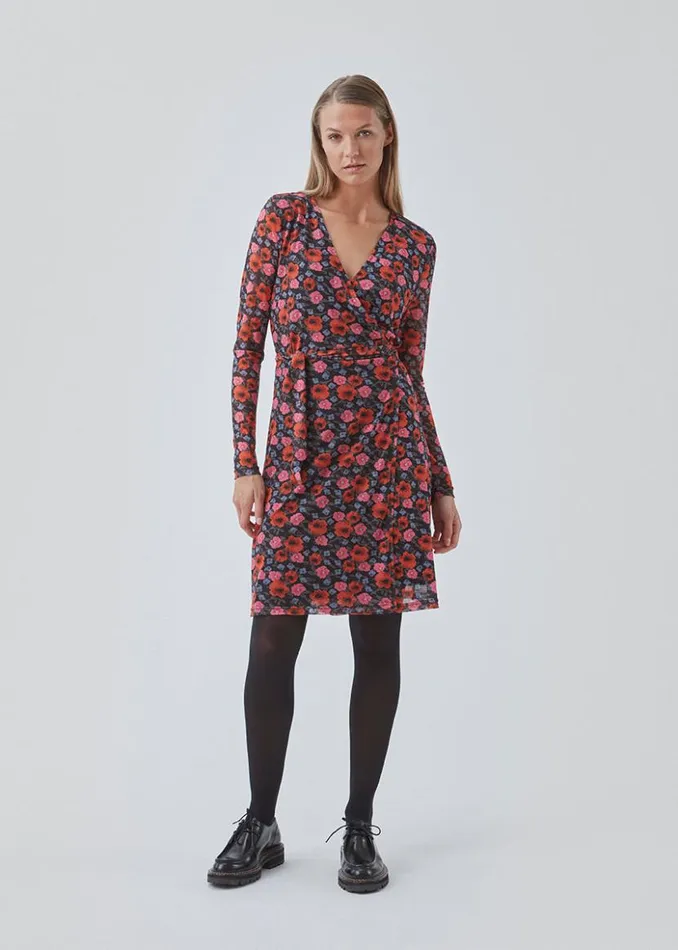Women Modstrm Dresses BinnaMD Print Wrap Dress Flower Blush