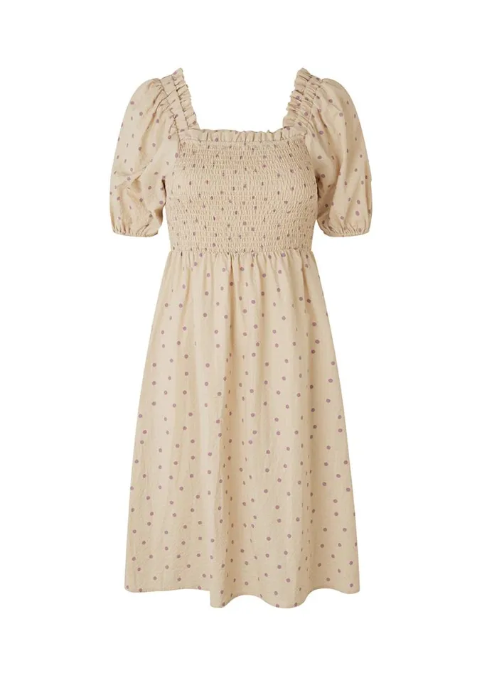 Women Modstrm Dresses ReeceMD Print Dress Off White Polka Dot Women Modstrm Dresses ReeceMD Print Dress Off White Polka Dot