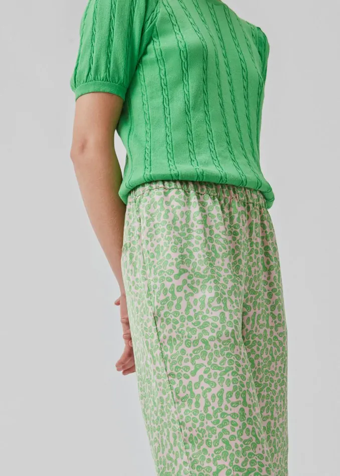 Women Modstrm Pants and Leggings ClarkeMD Print Pants Classic Green Smiley